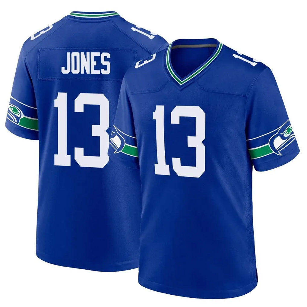 Jdoa S.Seahawks #13 Ernest Jones IV Player Royal Throwback Home Game Stitched Jerseys