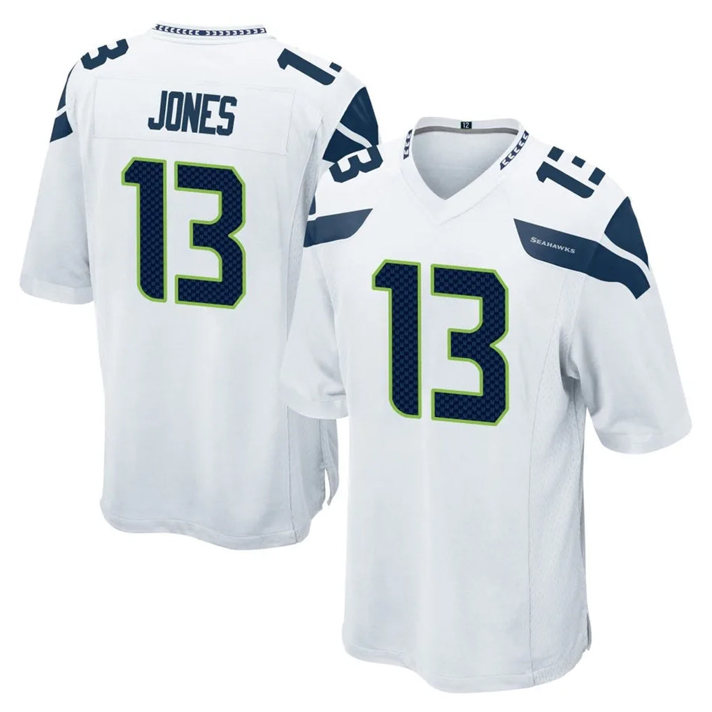 Jdoa S.Seahawks #13 Ernest Jones IV Player White Home Game Stitched Jerseys