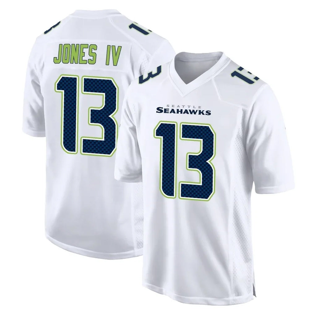 Jdoa S.Seahawks #13 Ernest Jones IV Player White Tundra Fashion Home Game Stitched Jerseys
