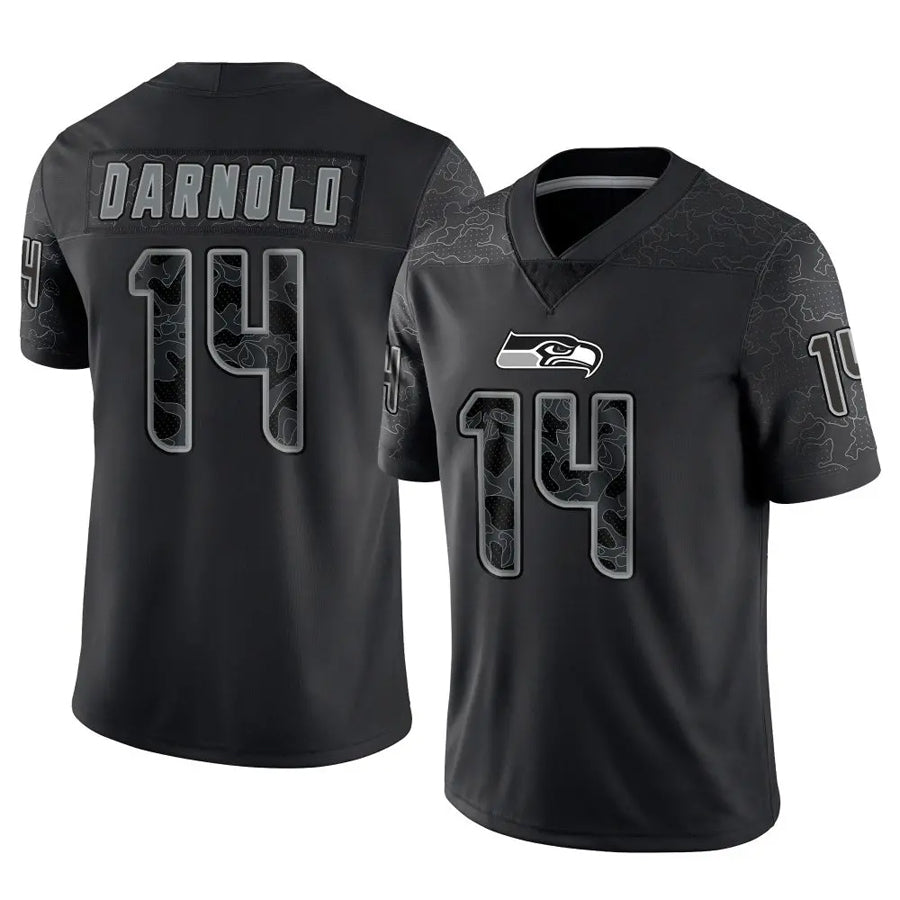 Jdoa S.Seahawks #14 Sam Darnold Player Black RFLCTV Limited Football Jerseys