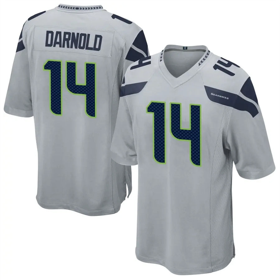 Jdoa S.Seahawks #14 Sam Darnold Player Grey Game Football Jerseys