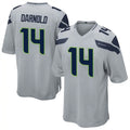 Jdoa S.Seahawks #14 Sam Darnold Player Grey Game Football Jerseys