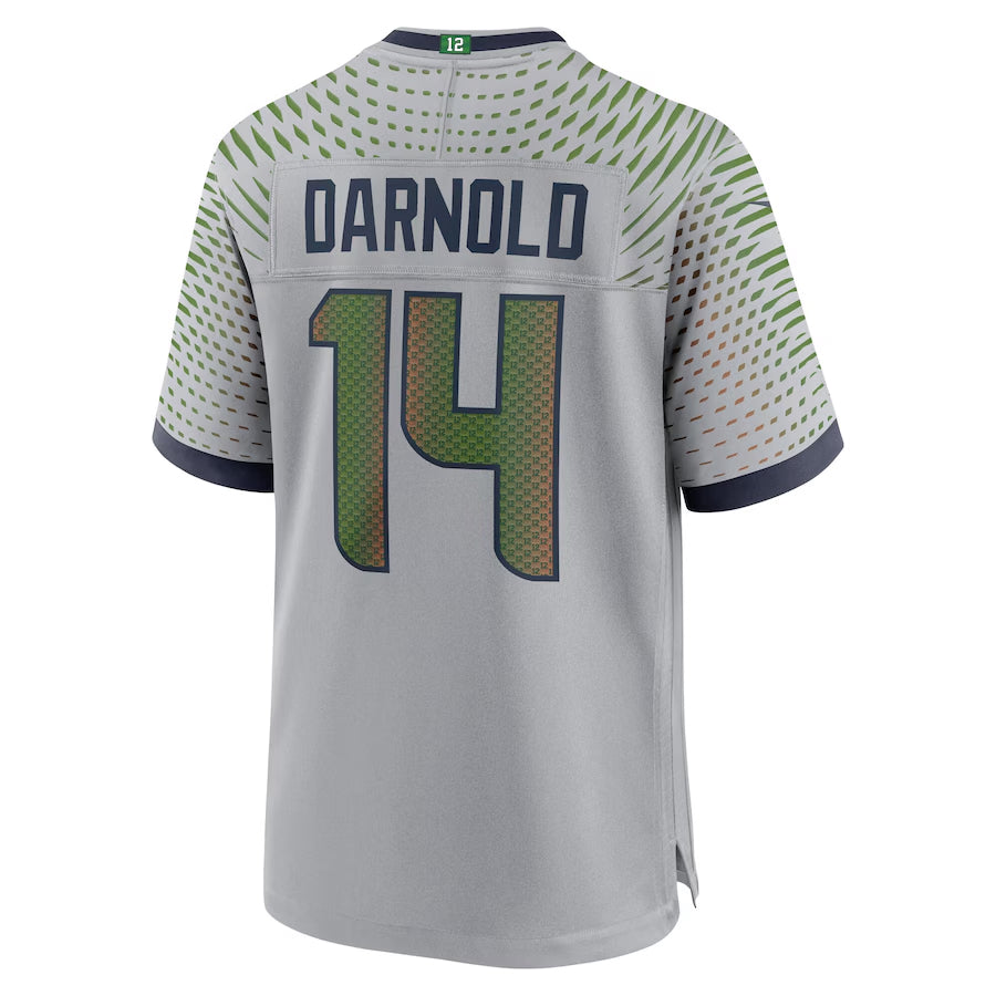 Jdoa S.Seahawks #14 Sam Darnold Player Wolf Gray Rivalries Collection Game Football Jerseys