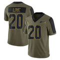 Jdoa S.Seahawks #20 Julian Love Player Olive Salute To Service Limited Game Stitched Jerseys