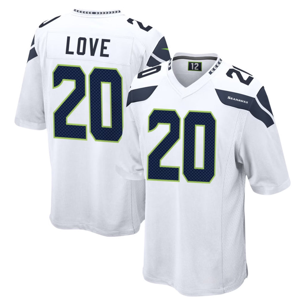 Jdoa S.Seahawks #20 Julian Love Player White Home Game Stitched Jerseys