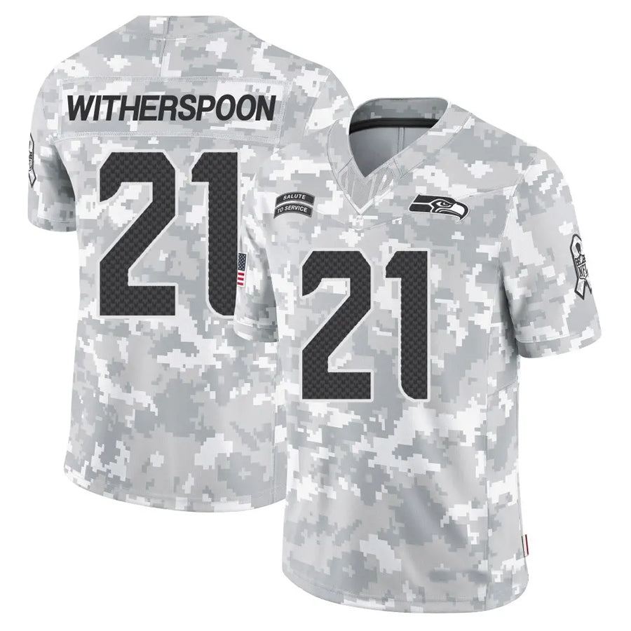 Jdoa S.Seahawks #21 Devon Witherspoon Player Arctic Camo Salute to Service Limited Stitched Jerseys
