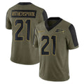 Jdoa S.Seahawks #21 Devon Witherspoon Player Olive Salute To Service Limited Game Stitched Jerseys