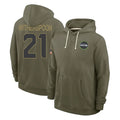 Jdoa S.Seahawks #21 Devon Witherspoon Player Olive Salute to Service Pullover Hoodies Limited Stitched Jerseys