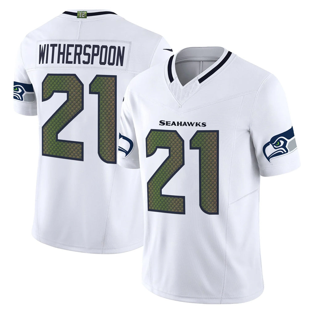 Jdoa S.Seahawks #21 Devon Witherspoon Whitel Rivalries Vapor Limited Home Game Stitched Jerseys
