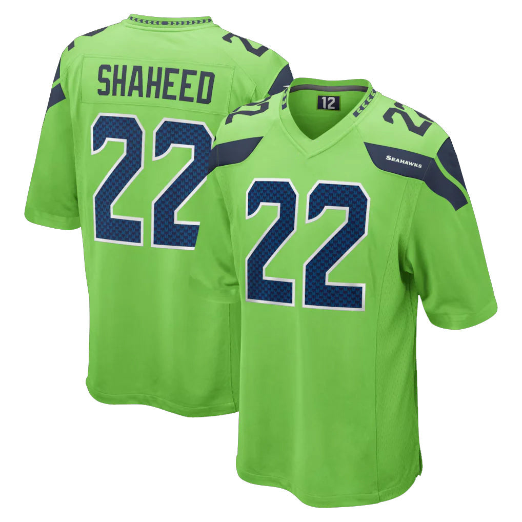 Jdoa S.Seahawks #22 Rashid Shaheed Player Green Home Game Stitched Jerseys
