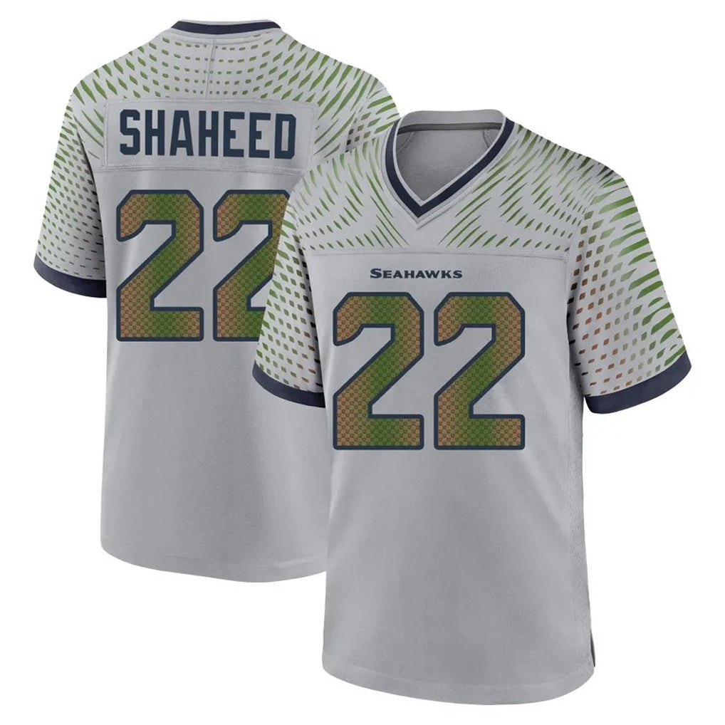 Jdoa S.Seahawks #22 Rashid Shaheed Player Grey 2025 Rivalries Collection Home Game Stitched Jerseys