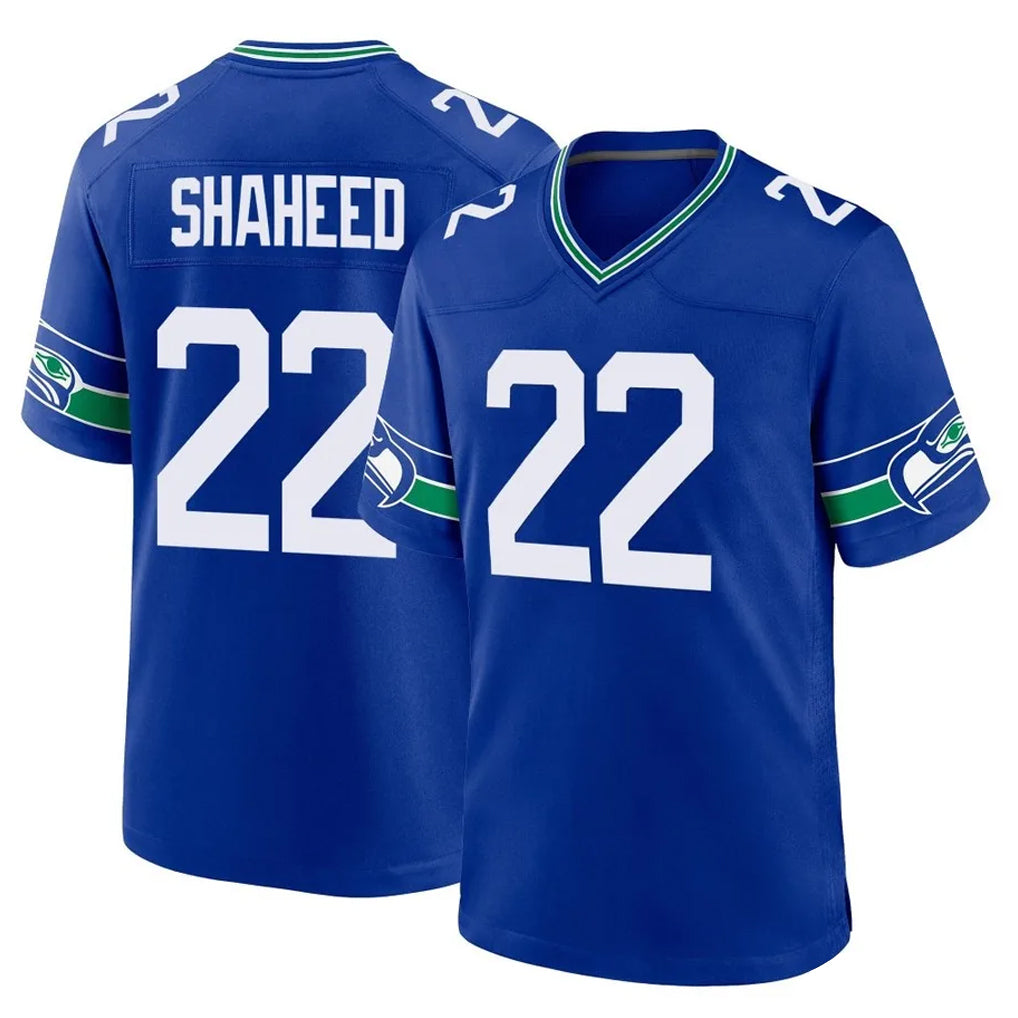 Jdoa S.Seahawks #22 Rashid Shaheed Player Royal Throwback Home Game Stitched Jerseys