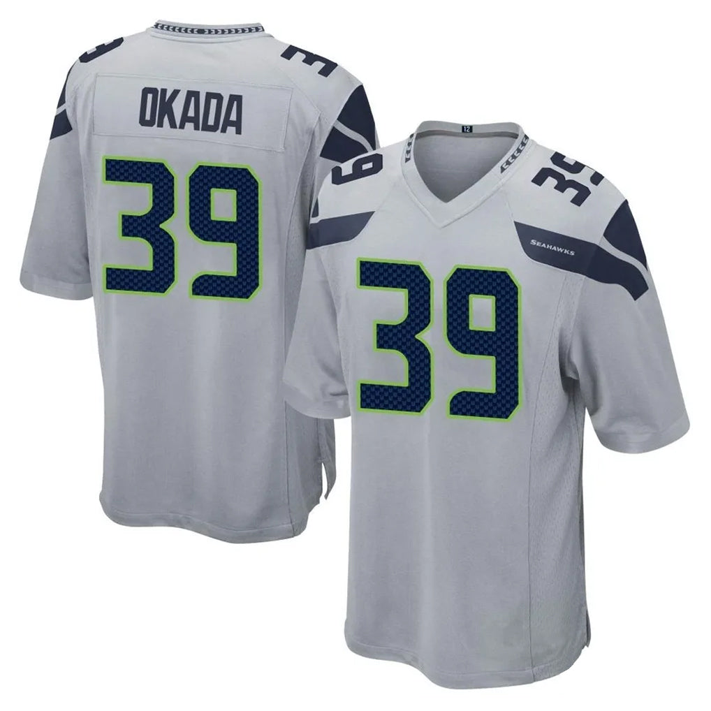 Jdoa S.Seahawks #39 Ty Okada Player Gray Home Game Stitched Jerseys
