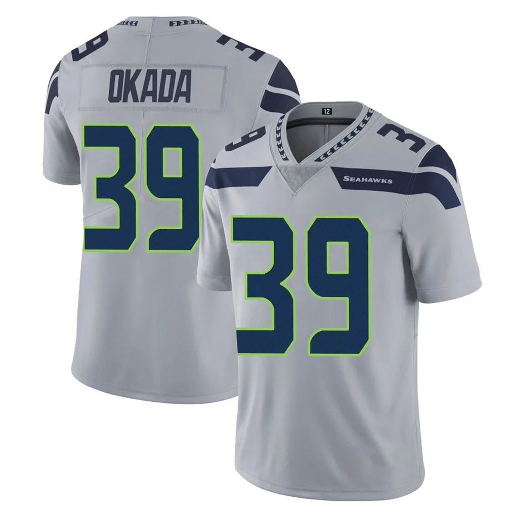 Jdoa S.Seahawks #39 Ty Okada Player Gray Limited Vapor Untouchable Home Game Stitched Jerseys