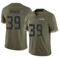 Jdoa S.Seahawks #39 Ty Okada Player Olive Limited Salute To Service Home Game Stitched Jerseys