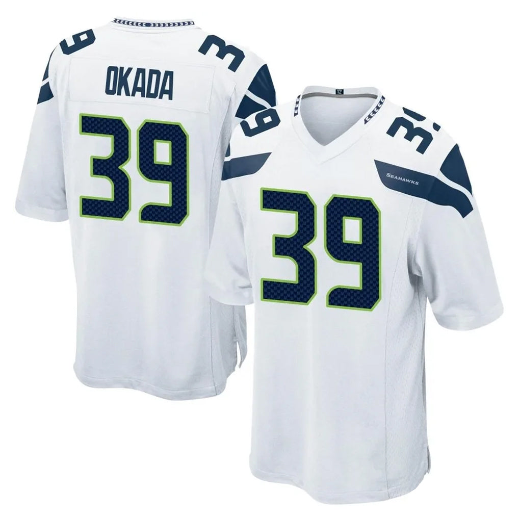 Jdoa S.Seahawks #39 Ty Okada Player White Home Game Stitched Jerseys