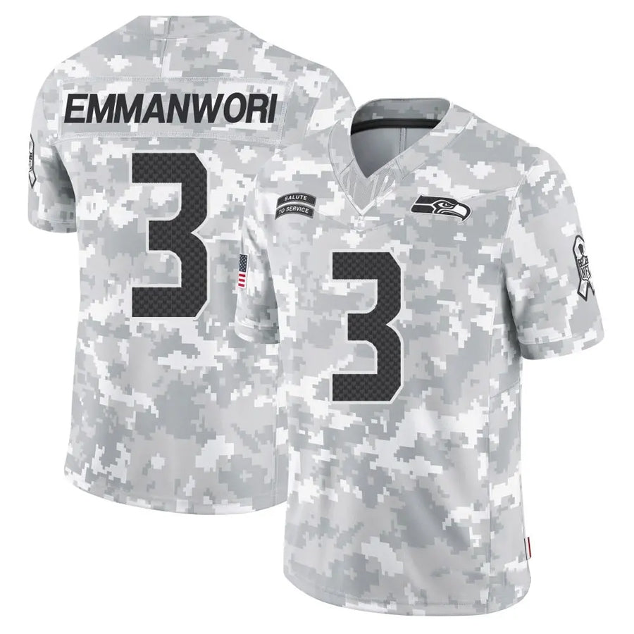 Jdoa S.Seahawks #3 Nick Emmanwori Player Arctic Camo Salute to Service Limited Football Jerseys