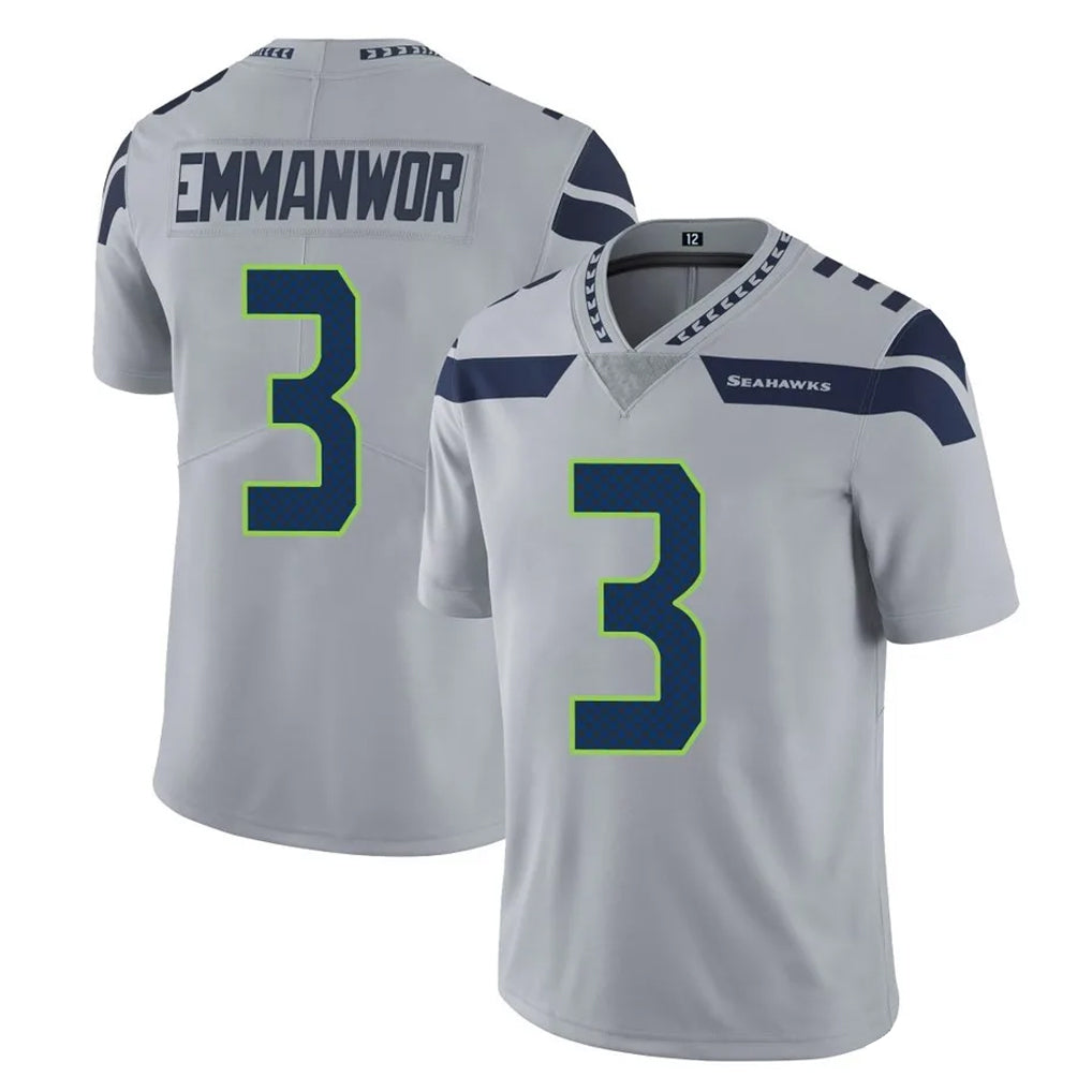 Jdoa S.Seahawks #3 Nick Emmanwori Player Gray Limited Vapor Untouchable Home Game Stitched Jerseys