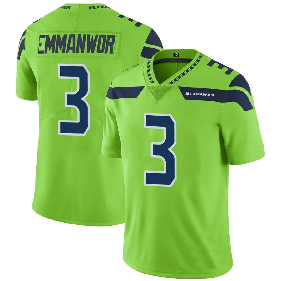 Jdoa S.Seahawks #3 Nick Emmanwori Player Green Vapor Limited Football Jerseys