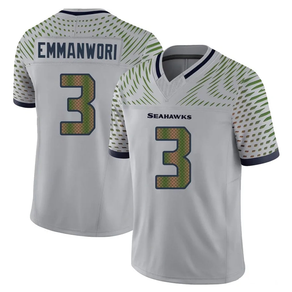 Jdoa S.Seahawks #3 Nick Emmanwori Player Grey Limited 2025 Rivalries Collection Home Game Stitched Jerseys