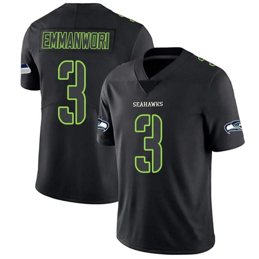 Jdoa S.Seahawks #3 Nick Emmanwori Player Limited Black Impact Football Jerseys