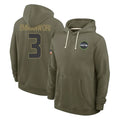 Jdoa S.Seahawks #3 Nick Emmanwori Player Olive Salute to Service Pullover Hoodies Limited Stitched Jerseys