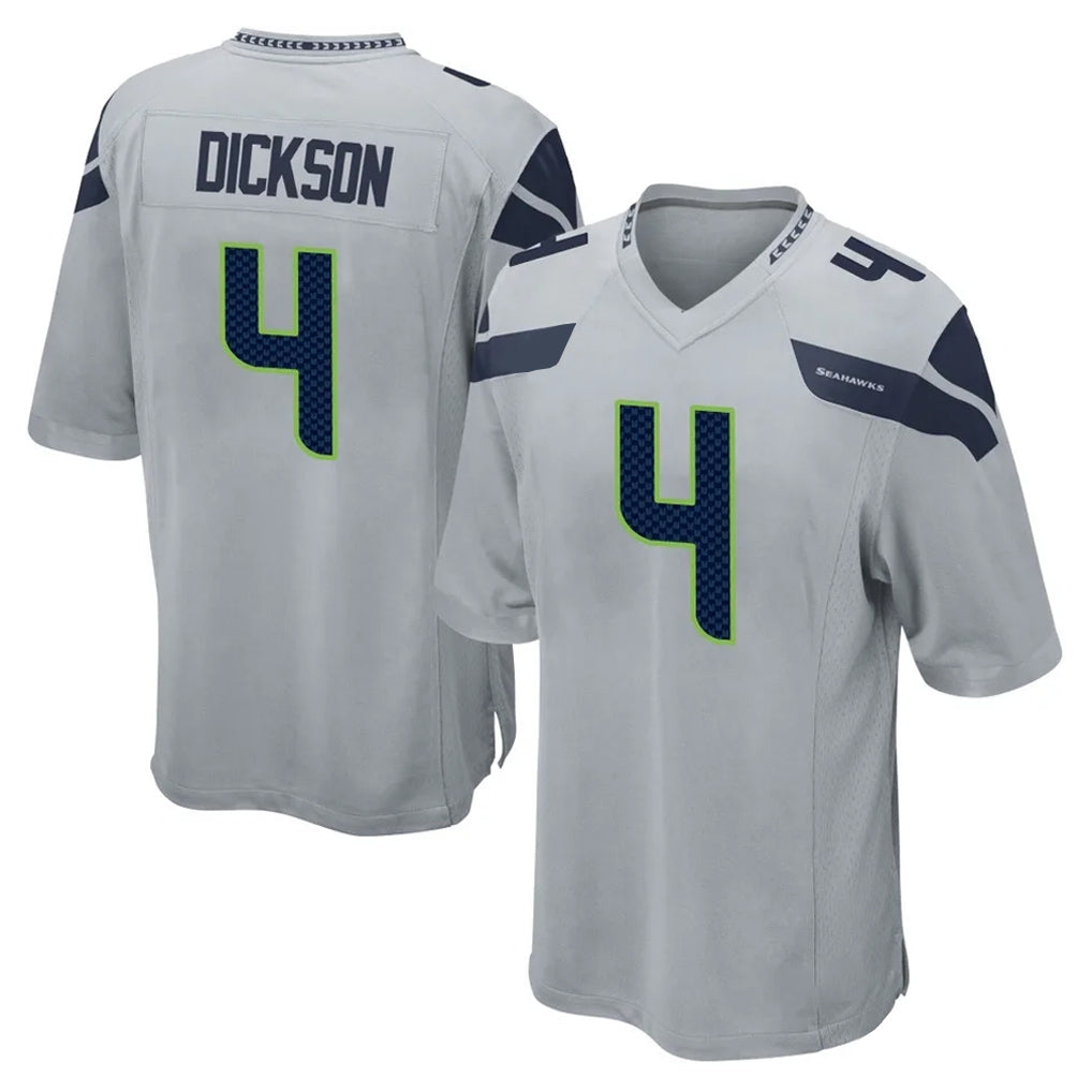 Jdoa S.Seahawks #4 Michael Dickson Player Gray Home Game Stitched Jerseys