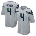 Jdoa S.Seahawks #4 Michael Dickson Player Gray Home Game Stitched Jerseys