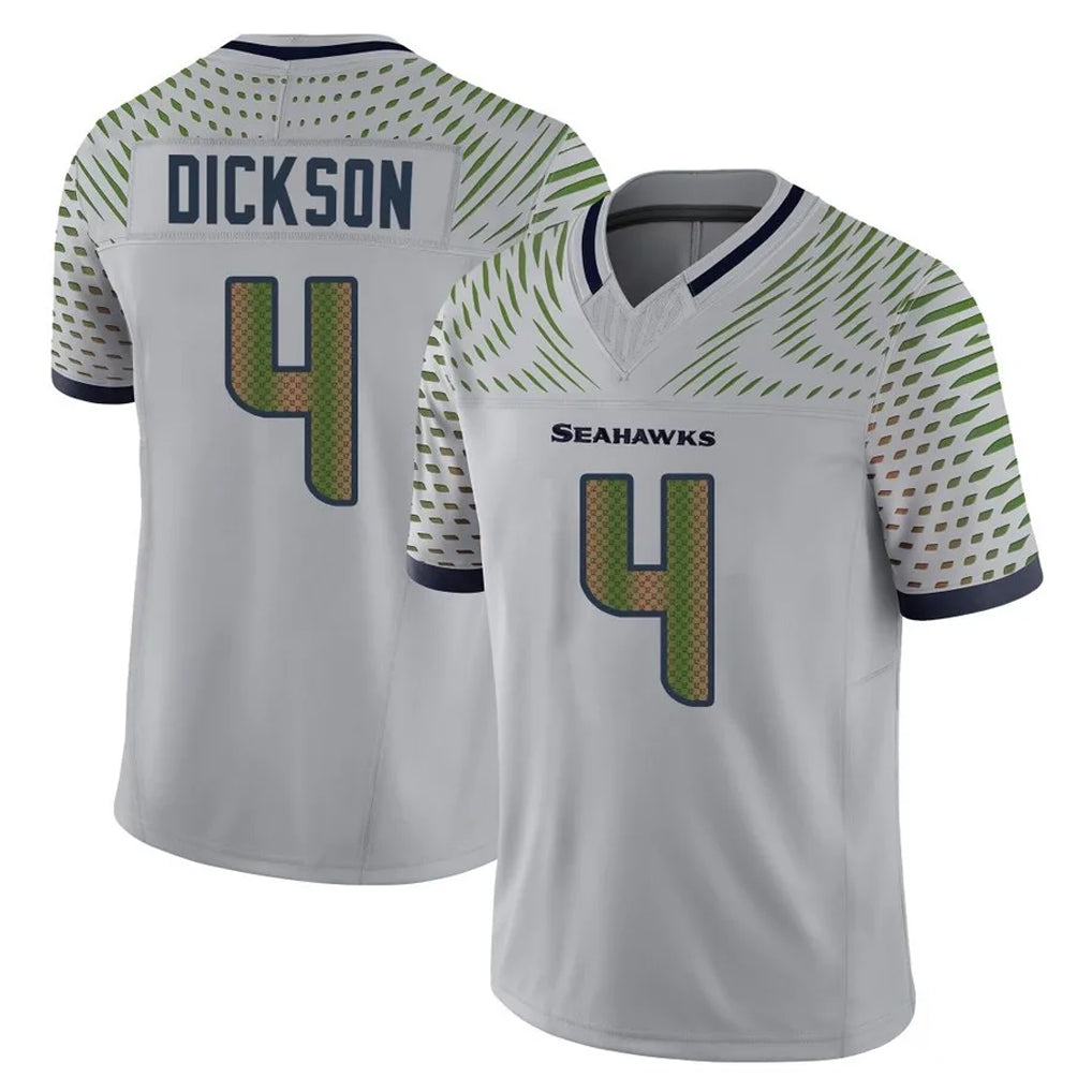 Jdoa S.Seahawks #4 Michael Dickson Player Grey Limited 2025 Rivalries Collection Home Game Stitched Jerseys