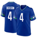 Jdoa S.Seahawks #4 Michael Dickson Player Royal Throwback Home Game Stitched Jerseys