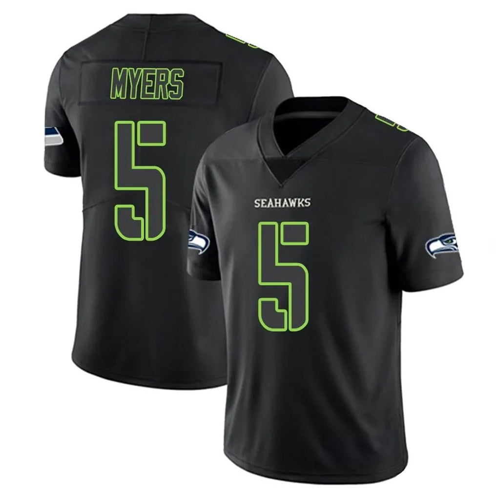 Jdoa S.Seahawks #5 Jason Myers Player Black Impact Limited Home Game Stitched Jerseys