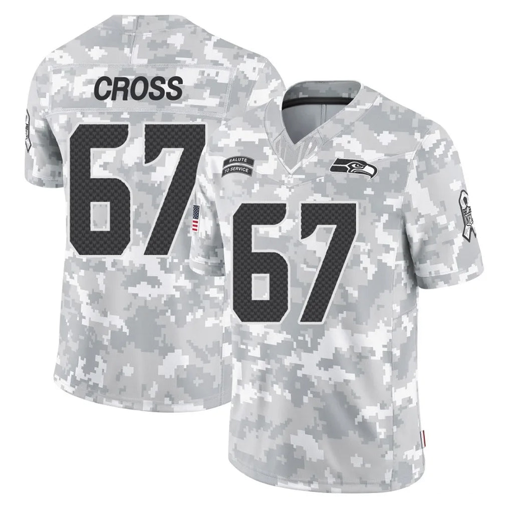 Jdoa S.Seahawks #67 Charles Cross Player Arctic Camo Limited Salute To Service Home Game Stitched Jerseys