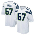 Jdoa S.Seahawks #67 Charles Cross Player White Home Game Stitched Jerseys