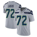 Jdoa S.Seahawks #72 Abraham Lucas Player Gray Limited Vapor Untouchable Home Game Stitched Jerseys