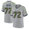 Jdoa S.Seahawks #72 Abraham Lucas Player Grey 2025 Rivalries Collection Home Game Stitched Jerseys
