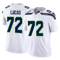 Jdoa S.Seahawks #72 Abraham Lucas Player White Limited Vapor F.U.S.E. Home Game Stitched Jerseys