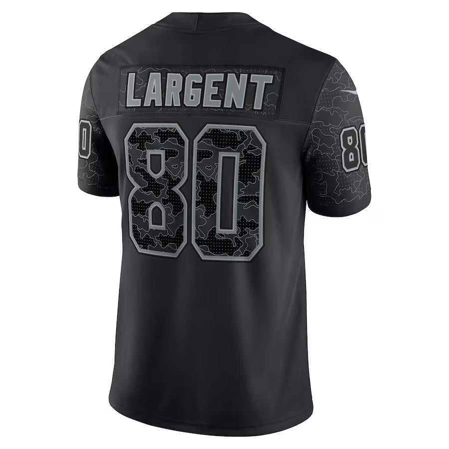 Jdoa S.Seahawks #80 Steve Largent Player Black RFLCTV Limited Stitched Jerseys