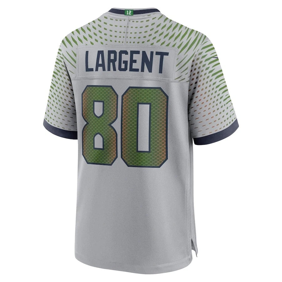 Jdoa S.Seahawks #80 Steve Largent Player Wolf Gray Rivalries Collection Game Stitched Jerseys