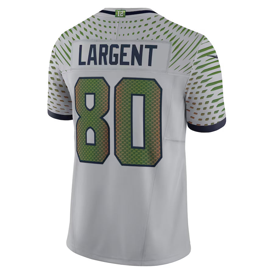 Jdoa S.Seahawks #80 Steve Largent Player Wolf Gray Rivalries Collection Limited Stitched Jerseys