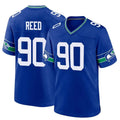 Jdoa S.Seahawks #90 Jarran Reed Player Royal Throwback Home Game Stitched Jerseys