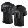 Jdoa S.Seahawks #91 Byron Murphy II Player Black Limited Reflective Home Game Stitched Jerseys