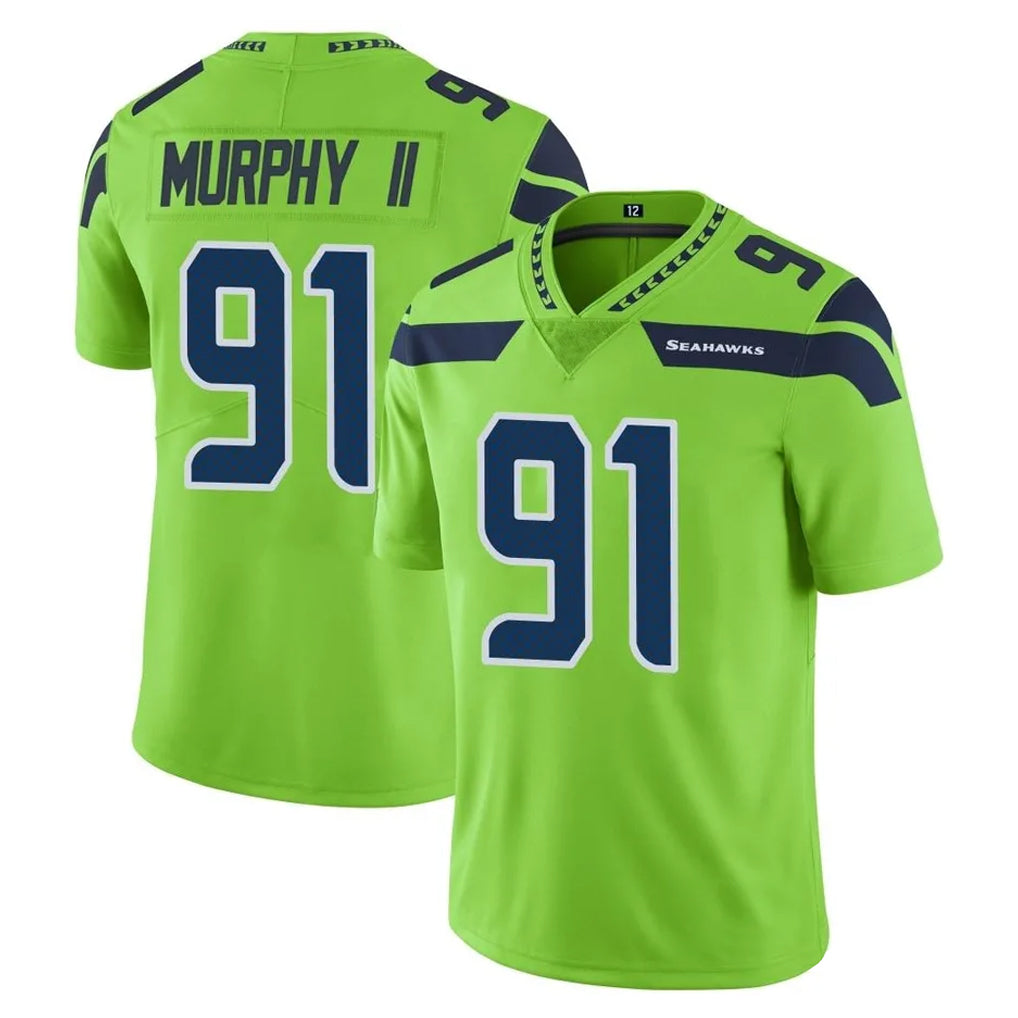 Jdoa S.Seahawks #91 Byron Murphy II Player Green Limited Color Rush Home Game Stitched Jerseys