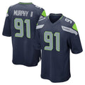 Jdoa S.Seahawks #91 Byron Murphy II Player Navy Home Game Stitched Jerseys