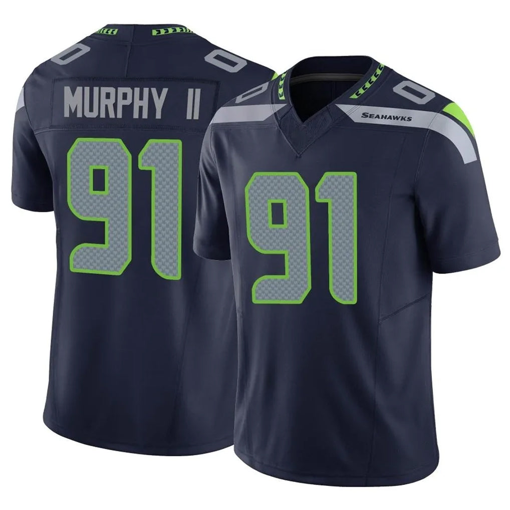 Jdoa S.Seahawks #91 Byron Murphy II Player Navy Limited Vapor F.U.S.E. Home Game Stitched Jerseys