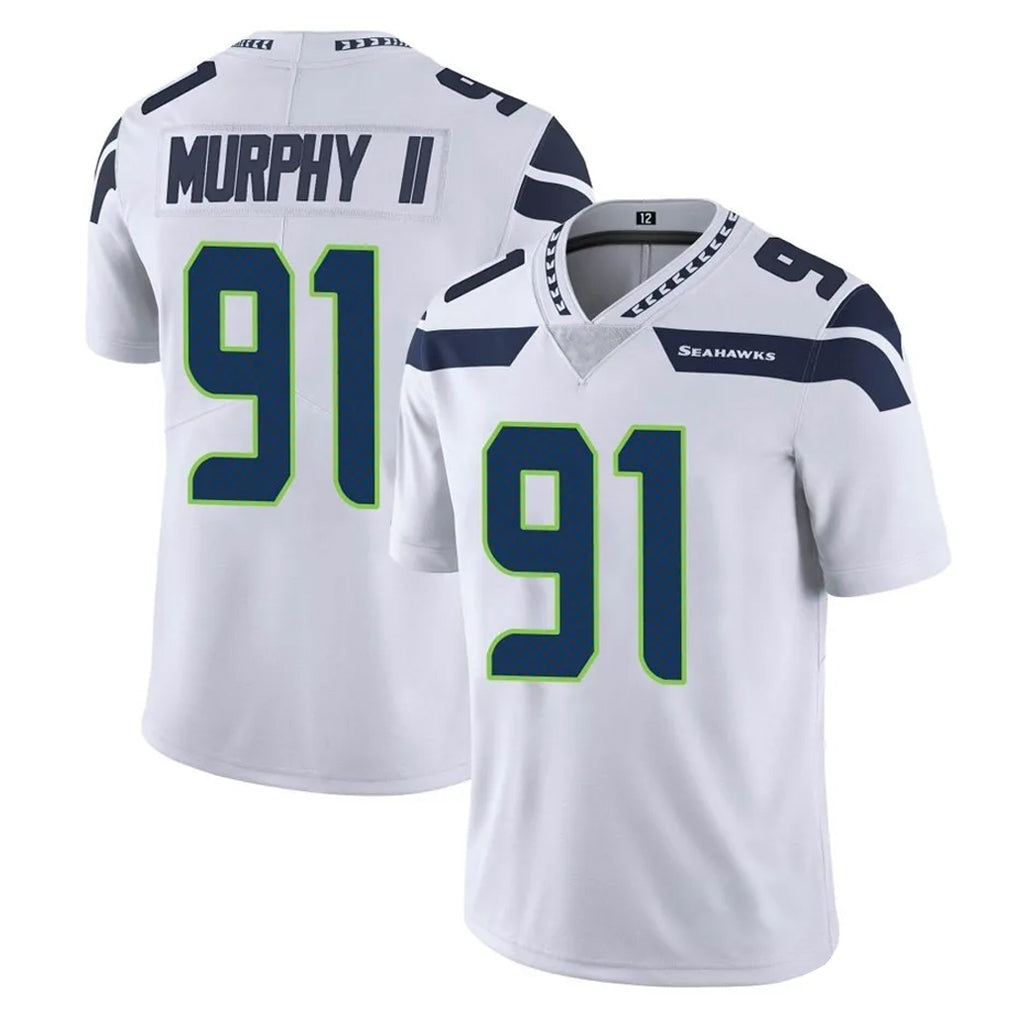 Jdoa S.Seahawks #91 Byron Murphy II Player White Limited Vapor Untouchable Home Game Stitched Jerseys