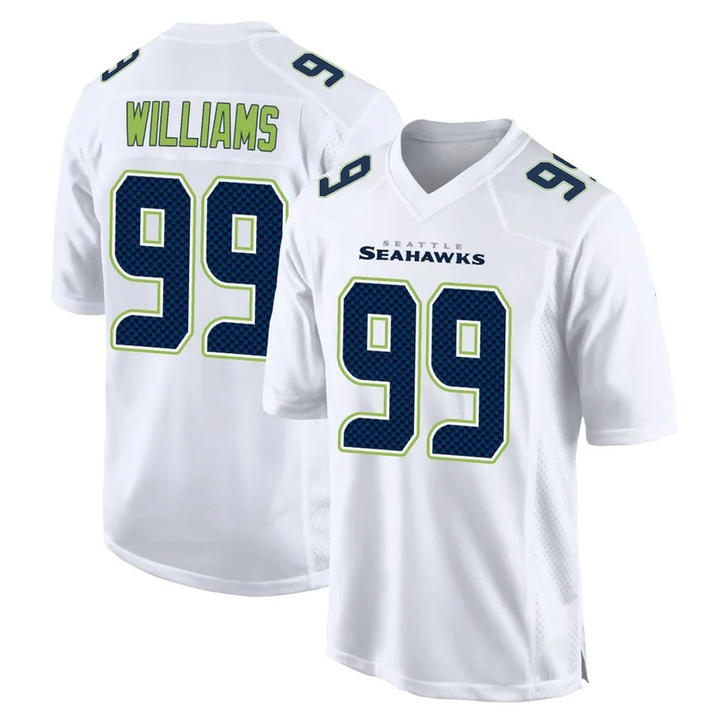 Jdoa S.Seahawks #99 Leonard Williams Player White Tundra Fashion Home Game Stitched Jerseys