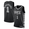 Jdoa SA.Spurs #1 Victor Wembanyama Black Swingman Jerseys - Statement Edition