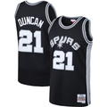 Jdoa SA.Spurs #21 Tim Duncan Mitchell & Ness Black 1998-1999 Big & Tall Hardwood Classics Swingman Jerseys