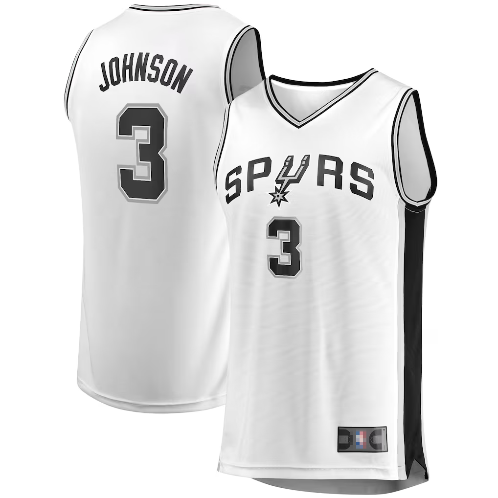 Jdoa SA.Spurs #3 Keldon Johnson Fanatics White Fast Break Association Jerseys