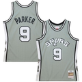 Jdoa SA.Spurs #9 Tony Parker Mitchell & Ness Gray Hall of Fame Class of 2023 Throwback Swingman Jerseys